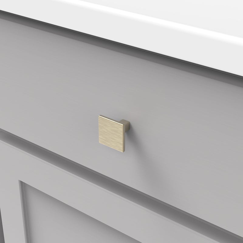 Hickory Hardware Solid Core Kitchen Cabinet Knobs, Luxury Cabinet and Dresser Knobs, Handle Pulls for Doors & Drawers, 1-1/4 Inch, Elusive Golden Nickel, Skylight Collection (Pack of 10) - Image 4